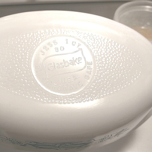 VINTAGE Glasbake Blue Onion pattern oval Casserole Dish 1 qt - Picture 8 of 8